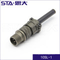 Conector circular serie Amphenol MIL-C-5015, MS3100 / MS3101 / MS3102 / MS3106 / MS3108 Conector hembra de 4 pines 10SL-1S